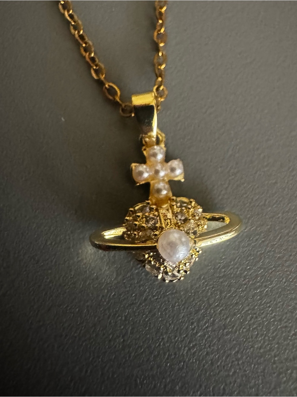 Vivienne Westwood inspired stainless steel gold necklace